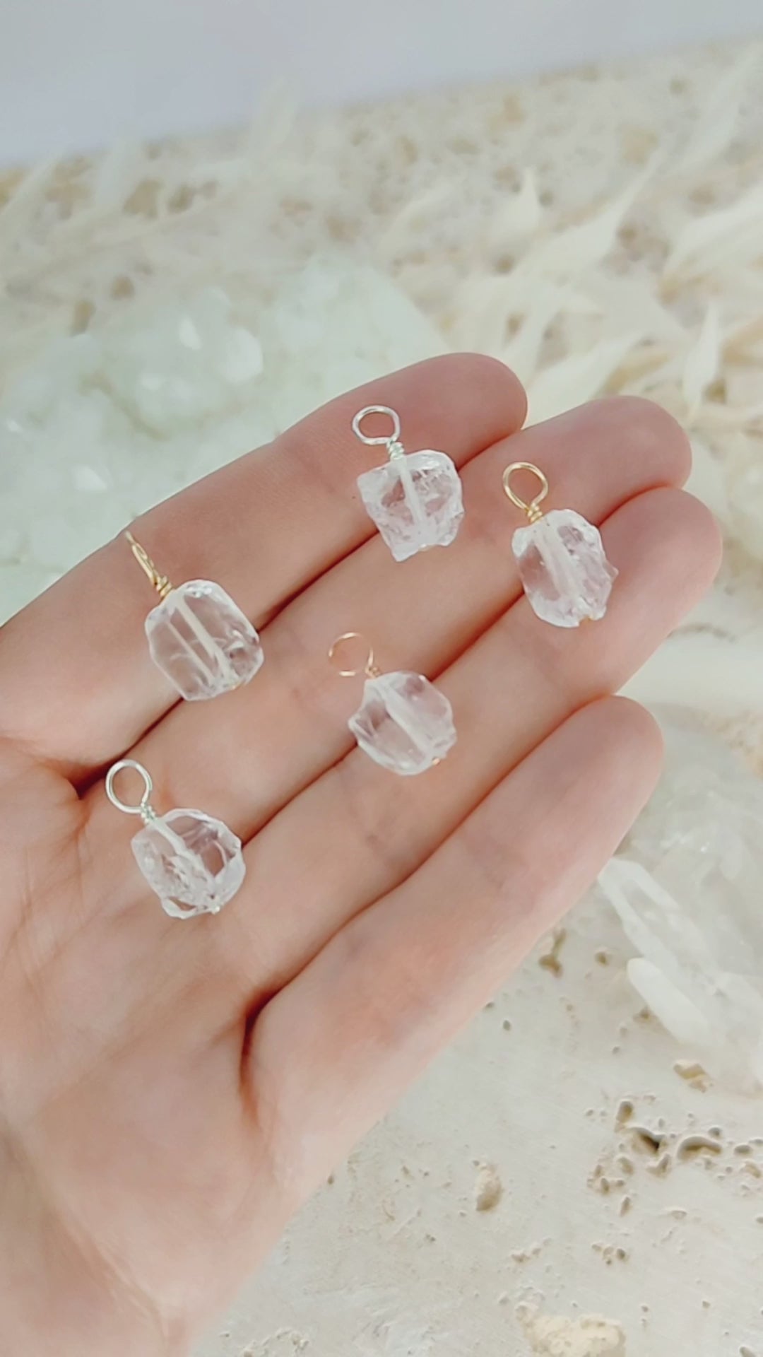 Tiny Raw Crystal Quartz Crystal Pendant