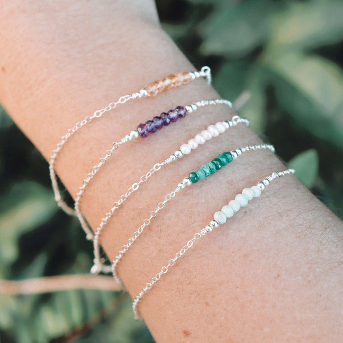 Faceted Bead Bar Bracelet - Luna Tide Handmade Jewellery