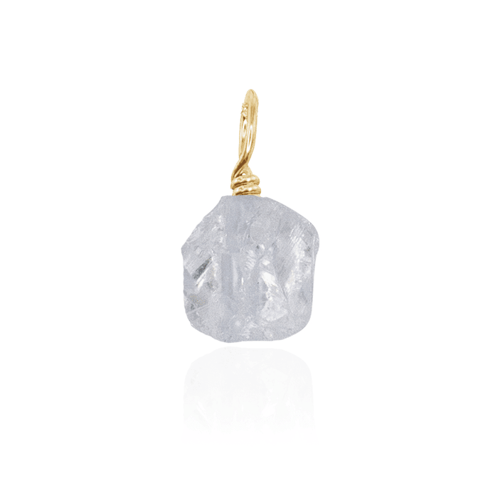 Tiny Raw Crystal Quartz Crystal Pendant - Tiny Raw Crystal Quartz Crystal Pendant - 14k Gold Fill - Luna Tide Handmade Crystal Jewellery