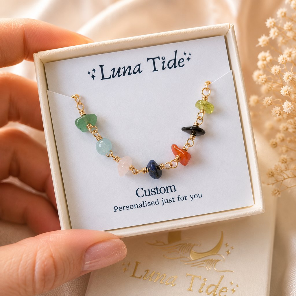 Custom Gemstone Beaded Chain Necklace