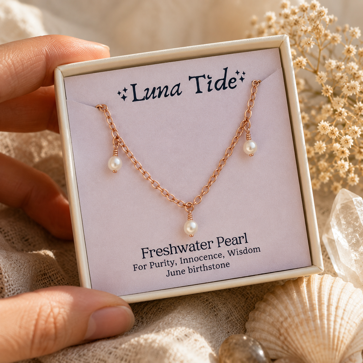 Boho White Freshwater Pearl Bead Drop Anklet