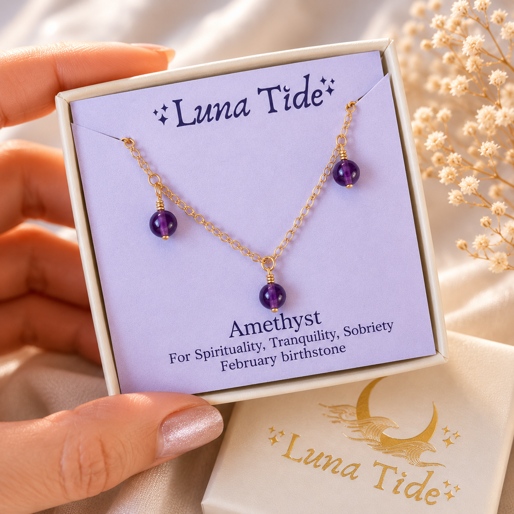 Amethyst Bead Drop Choker