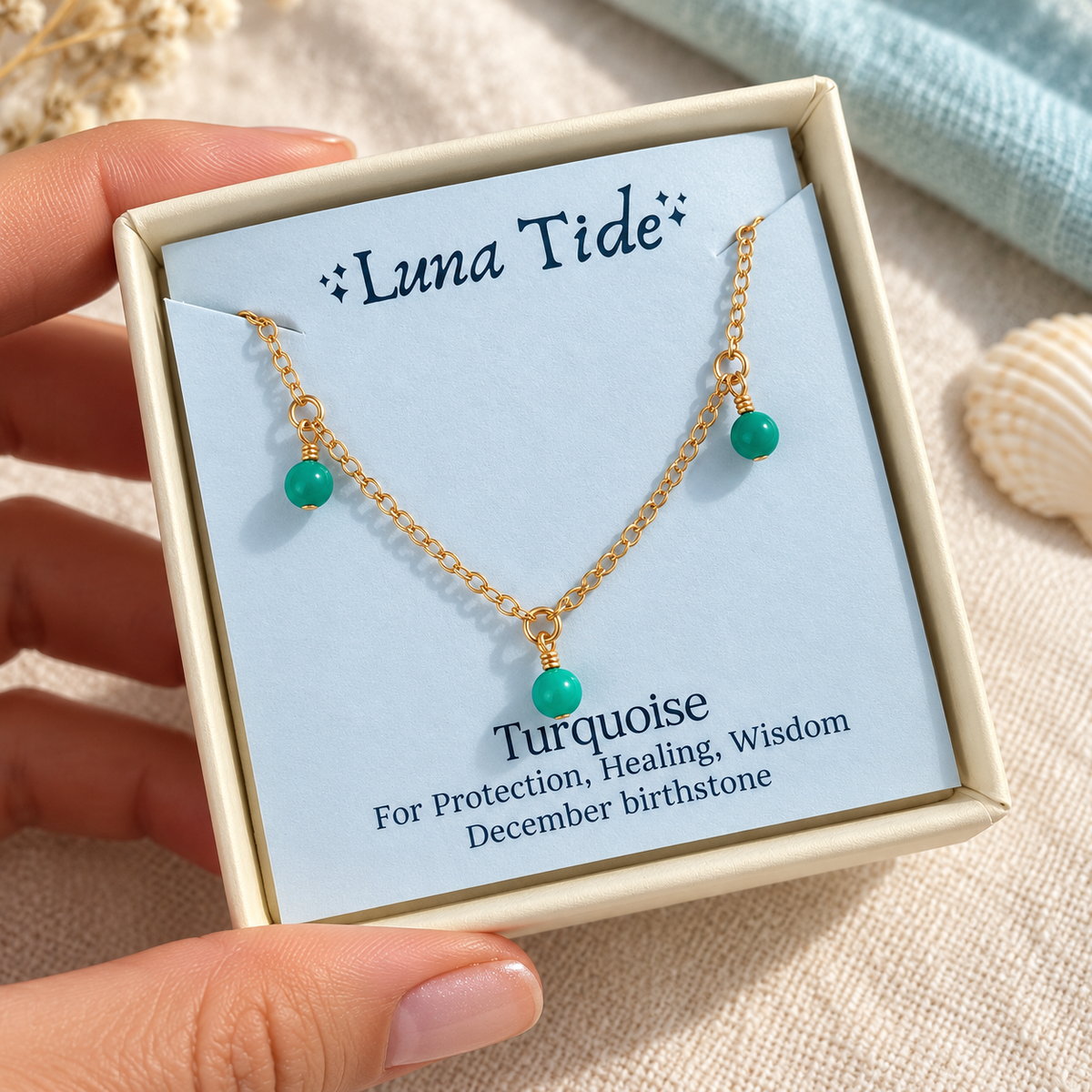 Turquoise Crystal Bead Drop Choker