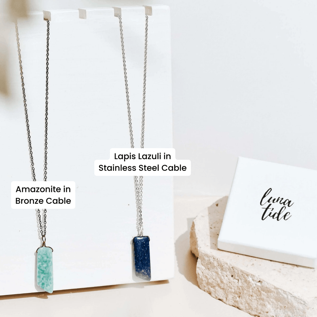 Custom Smooth Natural Point Crystal Necklace