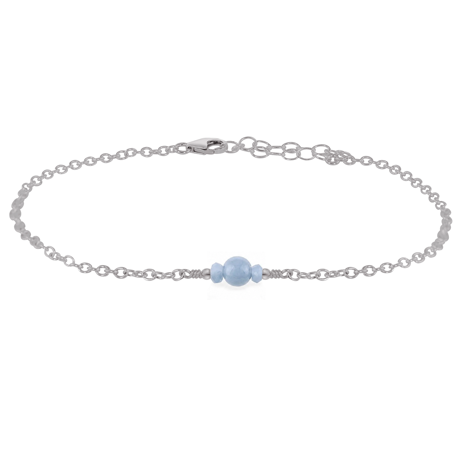 Dainty Angelite Gemstone Anklet