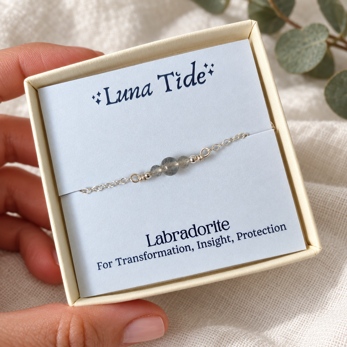 Dainty Labradorite Gemstone Bracelet