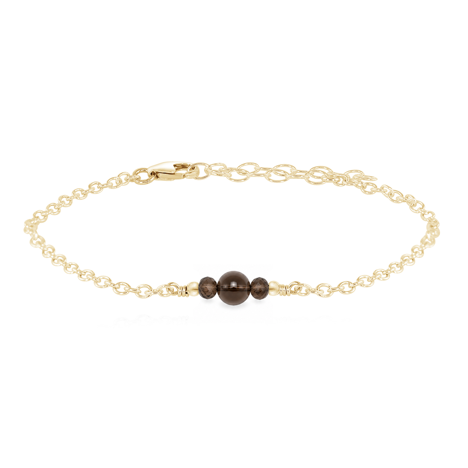 Dainty Smoky Quartz Gemstone Bracelet
