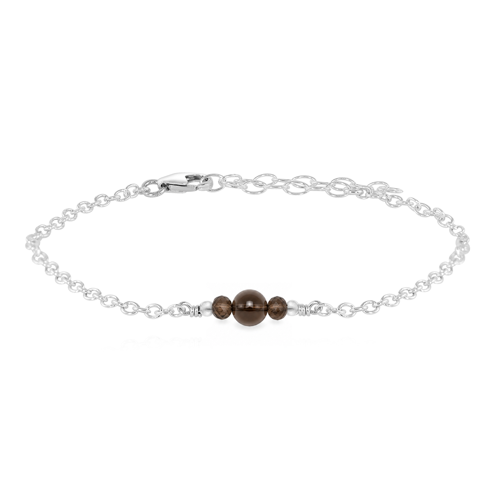 Dainty Smoky Quartz Gemstone Bracelet