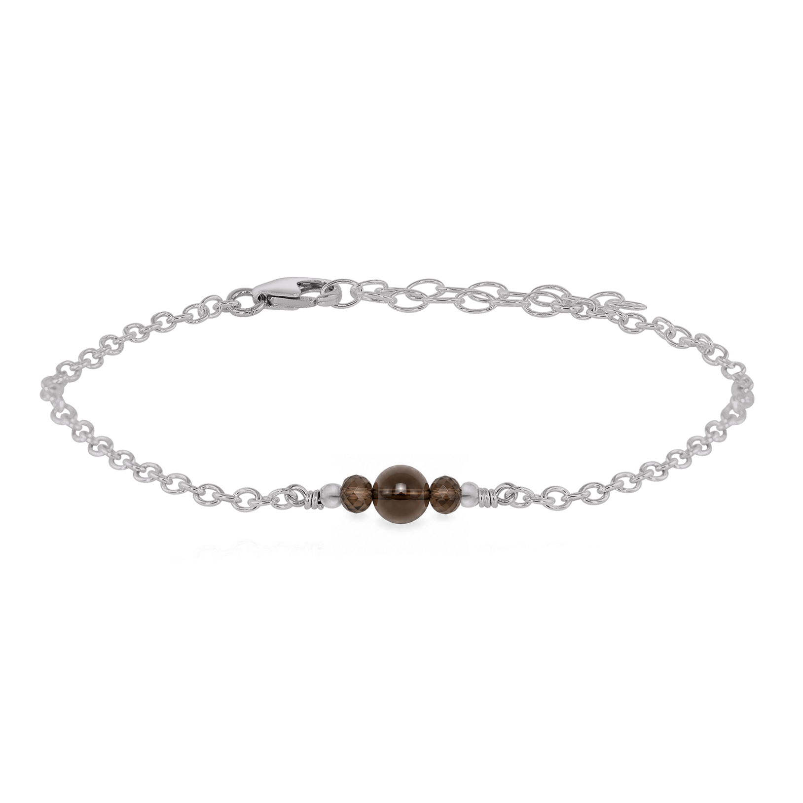 Dainty Smoky Quartz Gemstone Bracelet