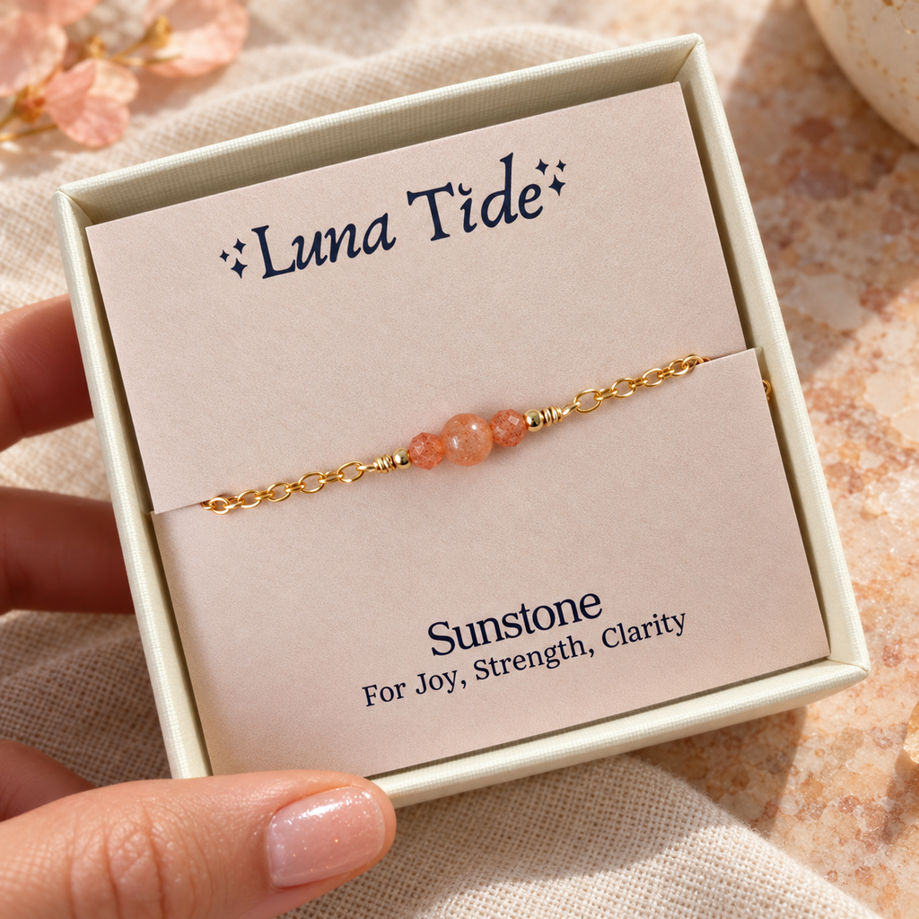Dainty Sunstone Gemstone Bracelet