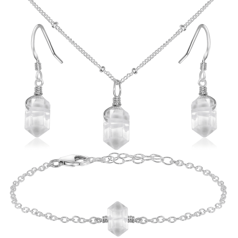 Crystal Quartz Double Terminated Jewellery Set