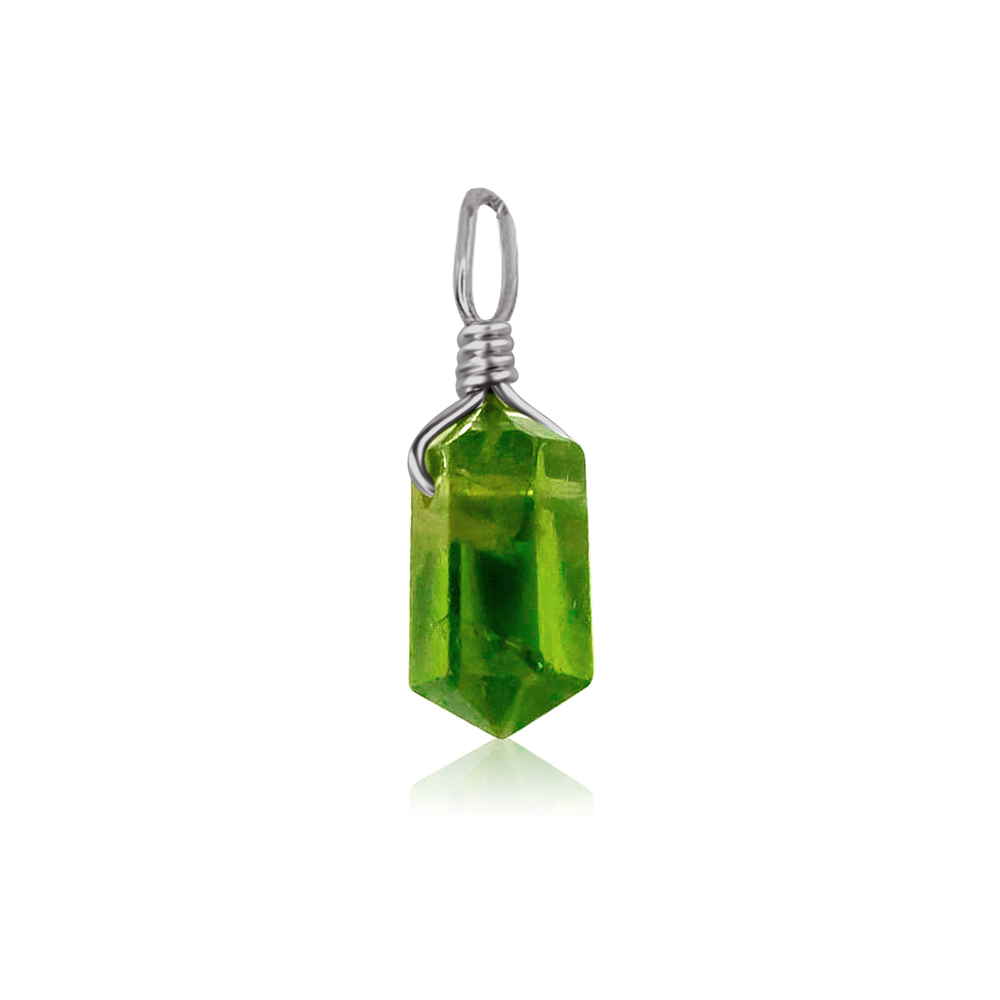 Peridot Mini Double Terminated Crystal Point Pendant
