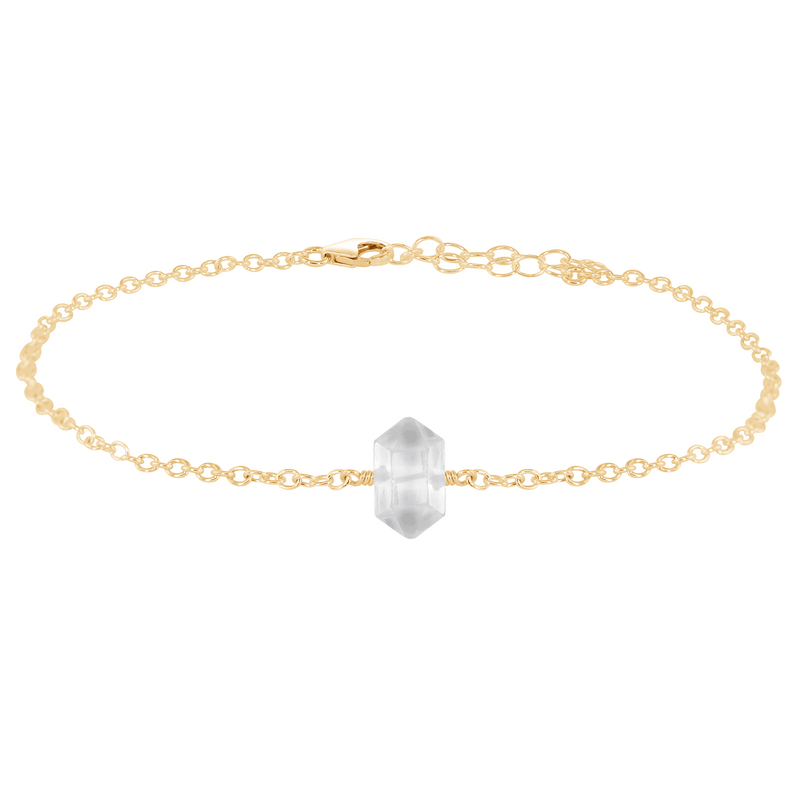 Crystal Quartz Double Terminated Crystal Point Anklet