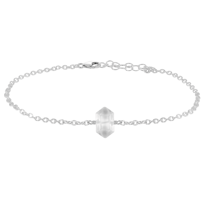 Crystal Quartz Double Terminated Crystal Point Anklet