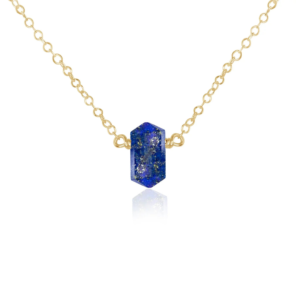 Double Terminated Lapis Lazuli Mini Crystal Point Necklace