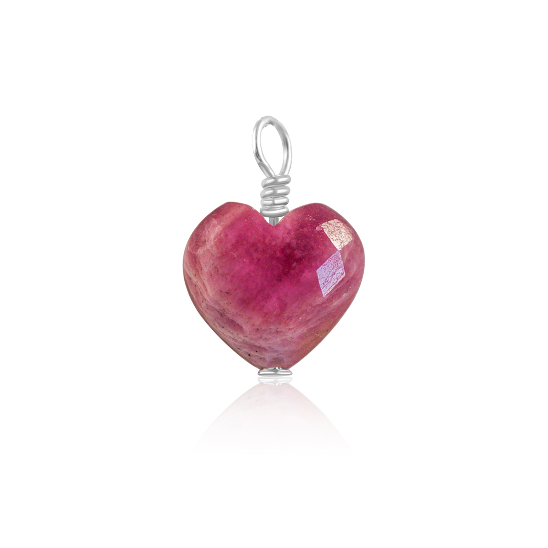 Ruby Crystal Heart Pendant
