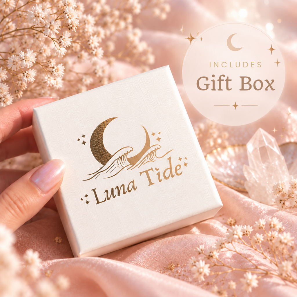 Luna Tide gift box included with your handmade crystal jewellery