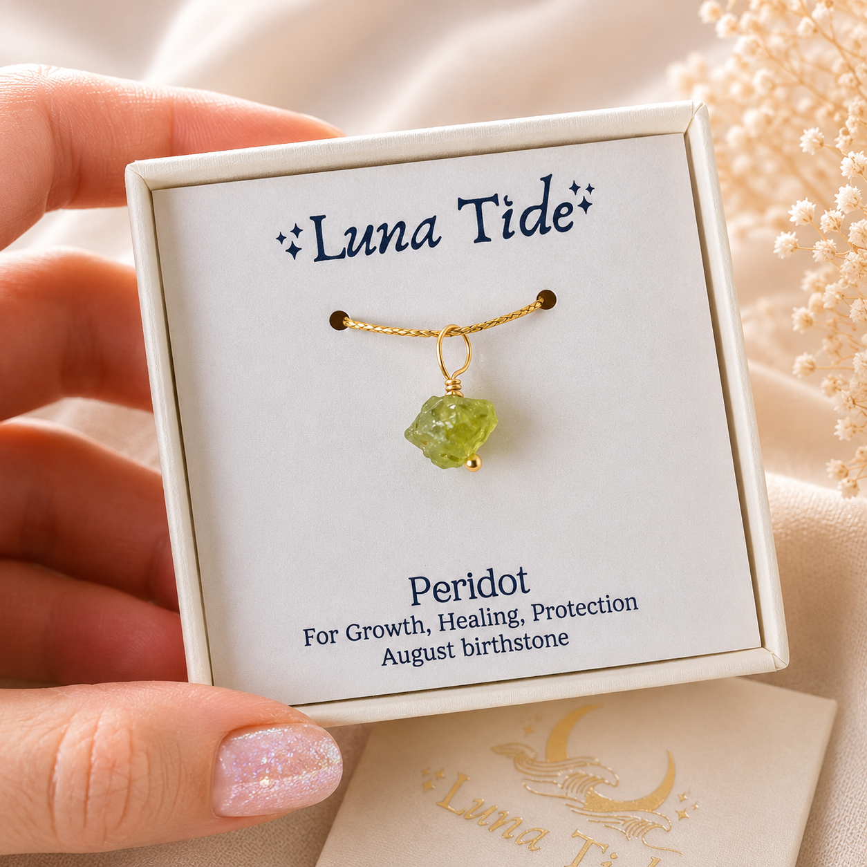 Dainty Raw Crystal Birthstone Charm