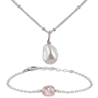 Raw Freshwater Pearl Jewellery Set