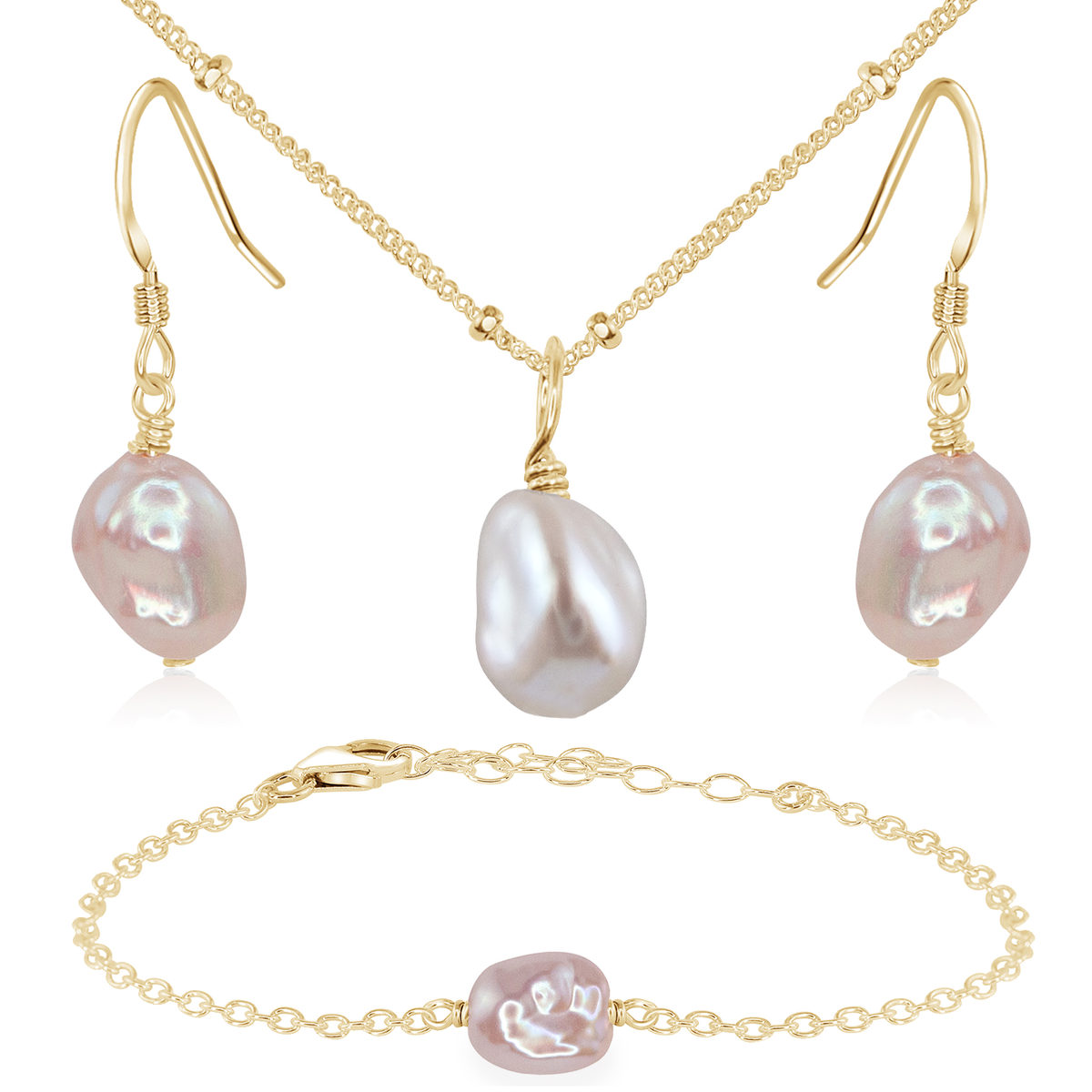 Raw Freshwater Pearl Jewellery Set