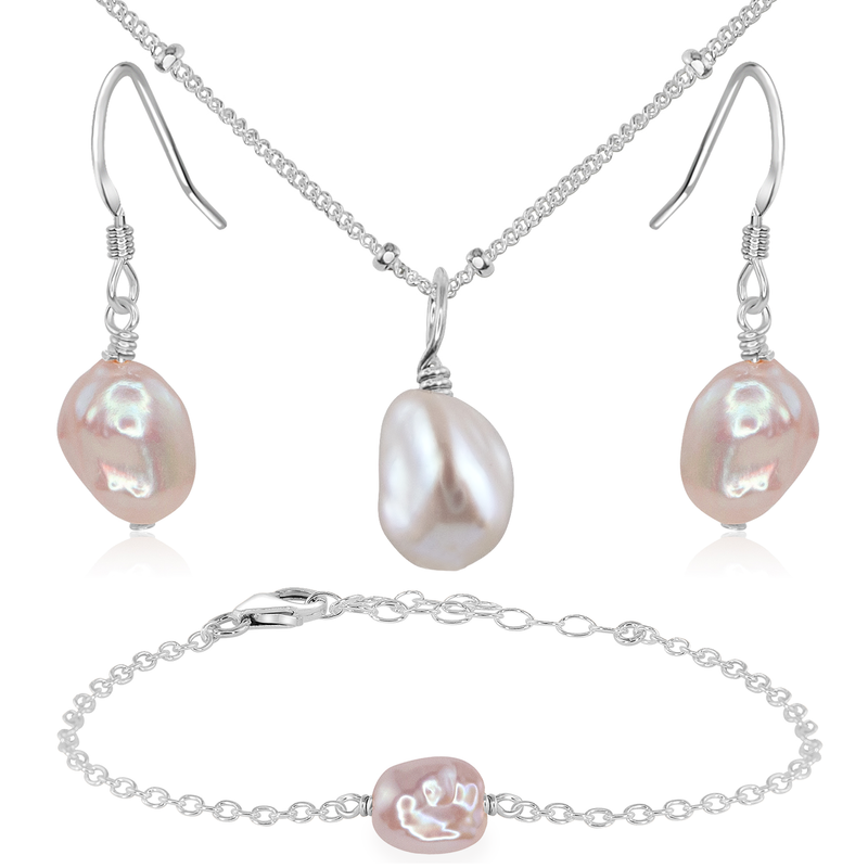 Raw Freshwater Pearl Jewellery Set