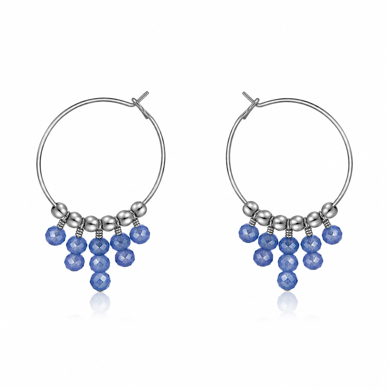 Kyanite Statement Hoop Earrings