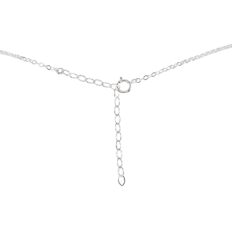 Kyanite Chip Bead Bar Necklace - Kyanite Chip Bead Bar Necklace - Sterling Silver - Luna Tide Handmade Crystal Jewellery
