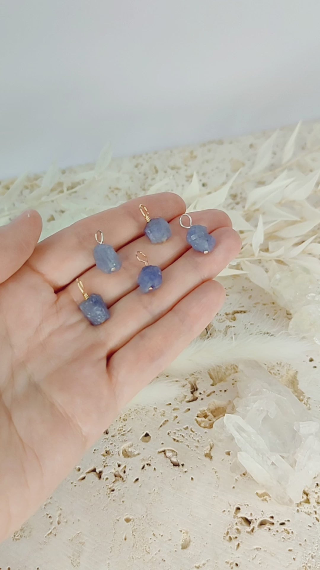 Tiny Raw Tanzanite Crystal Pendant