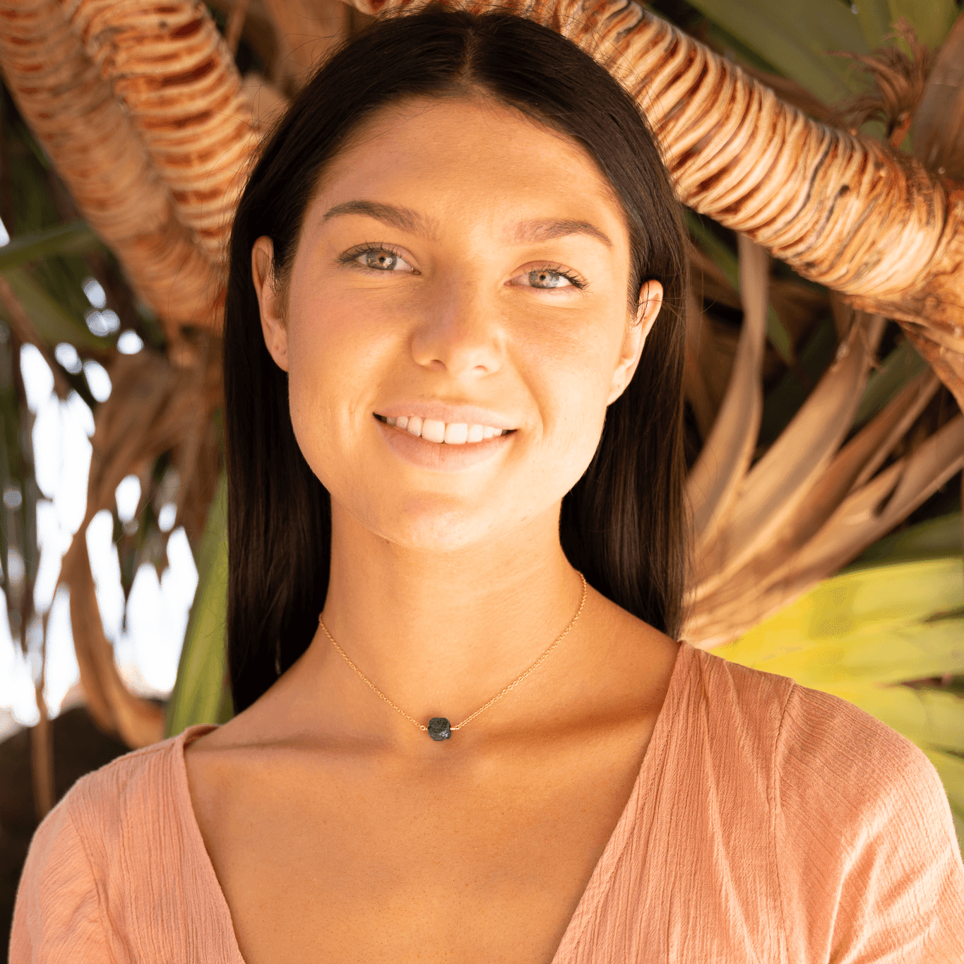 Tiny Raw Lapis Lazuli Crystal Nugget Choker - Tiny Raw Lapis Lazuli Crystal Nugget Choker - 14k Gold Fill - Luna Tide Handmade Crystal Jewellery