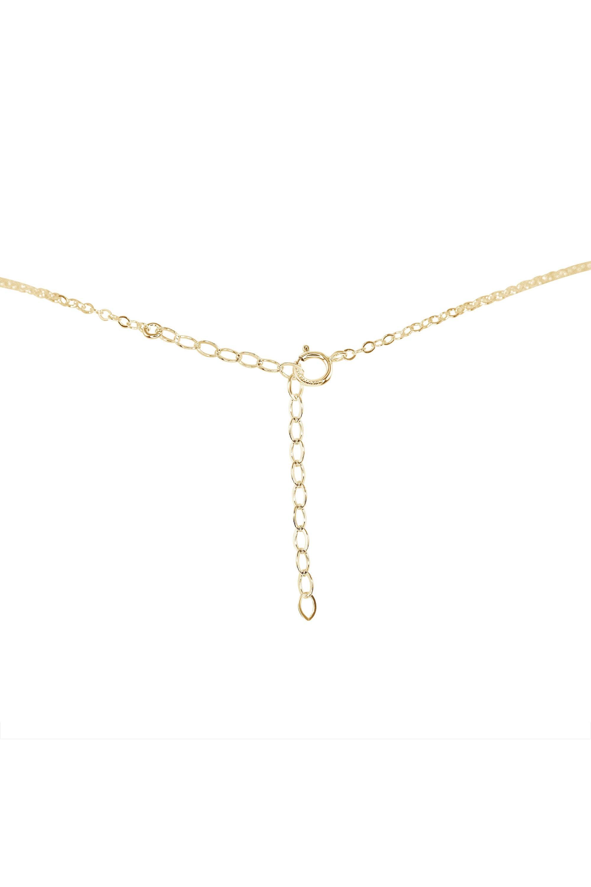 Citrine Double Terminated Mini Crystal Point Lariat Necklace - Citrine Double Terminated Mini Crystal Point Lariat Necklace - 14k Gold Fill - Luna Tide Handmade Crystal Jewellery