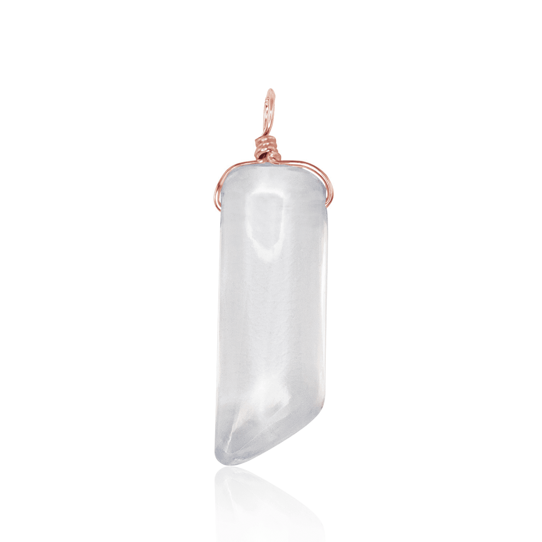 Crystal Quartz Smooth Point Pendant - Crystal Quartz Smooth Point Pendant - 14k Rose Gold Fill - Luna Tide Handmade Crystal Jewellery