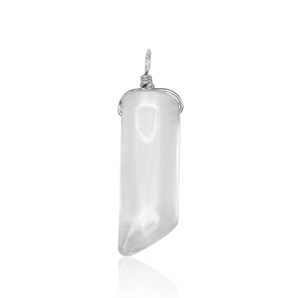 Crystal Quartz Smooth Point Pendant - Crystal Quartz Smooth Point Pendant - Sterling Silver - Luna Tide Handmade Crystal Jewellery