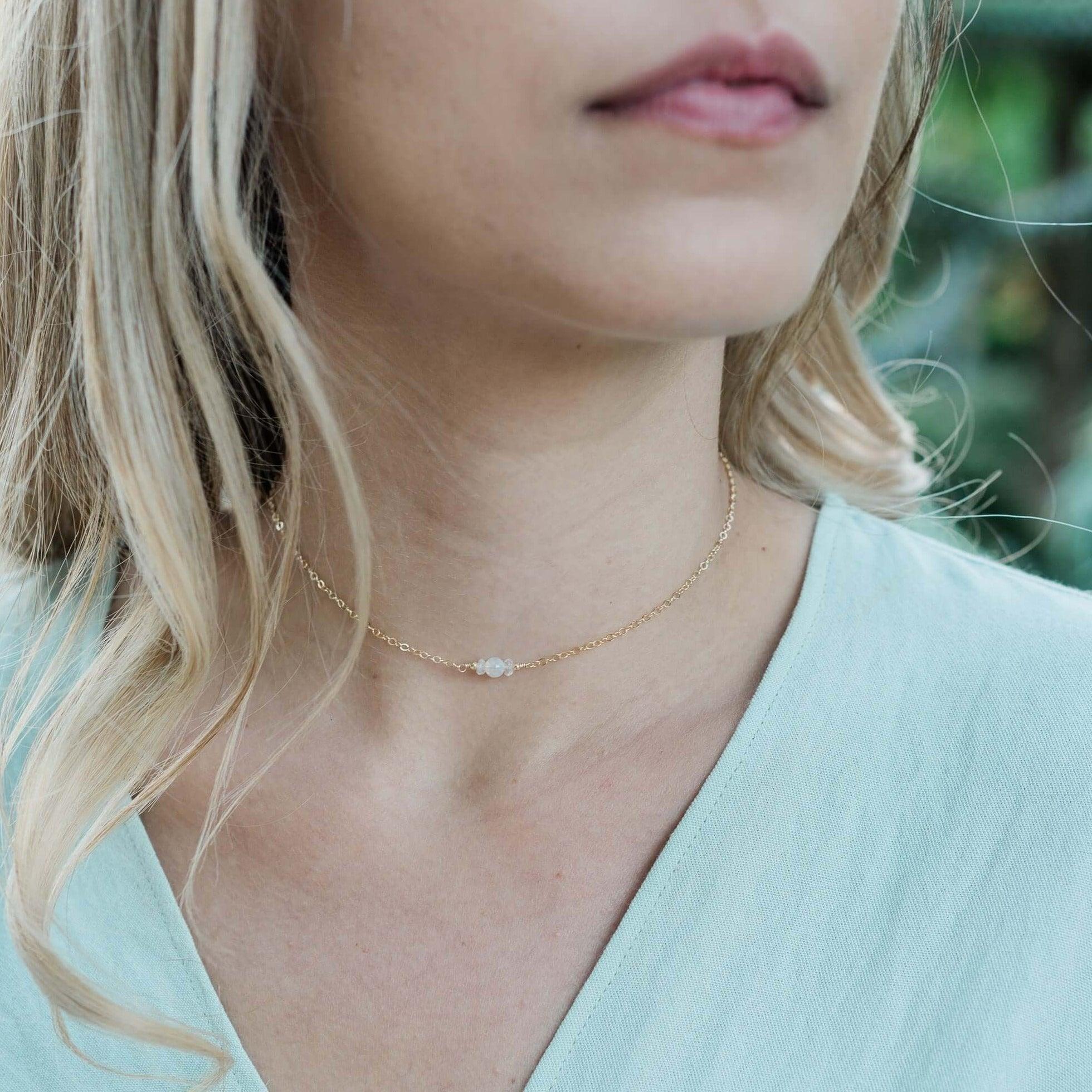 Dainty Choker - 14K Gold Fill - Luna Tide Handmade Jewellery