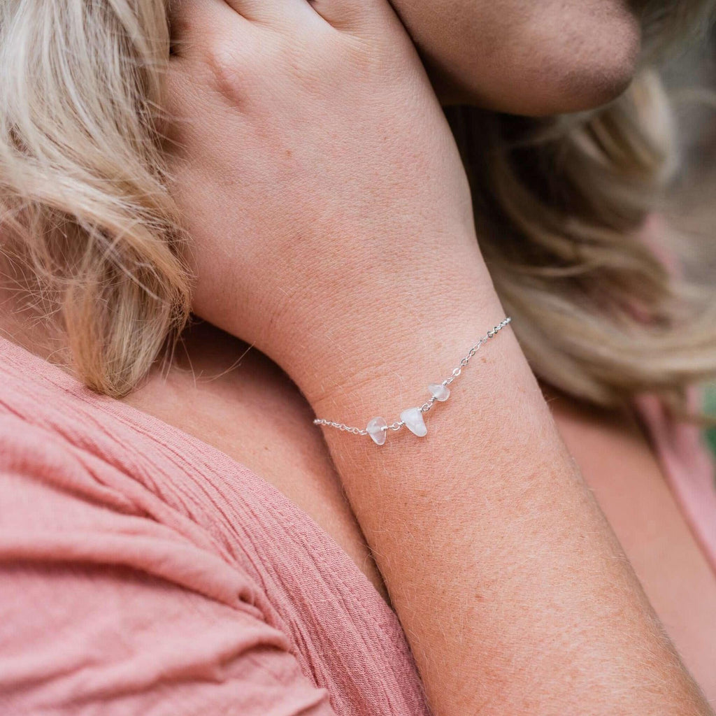 Beaded Chain Bracelet - Sterling Silver - Luna Tide Handmade Jewellery