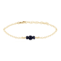 Dainty Bracelet - Sapphire - 14K Gold Fill - Luna Tide Handmade Jewellery