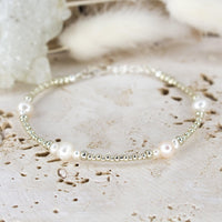 Freshwater Pearl Ancient Tides Bracelet - Freshwater Pearl Ancient Tides Bracelet - Sterling Silver - Luna Tide Handmade Crystal Jewellery