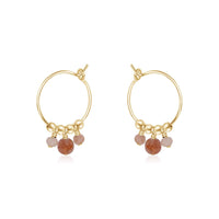 Hoop Earrings - Sunstone - 14K Gold Fill - Luna Tide Handmade Jewellery